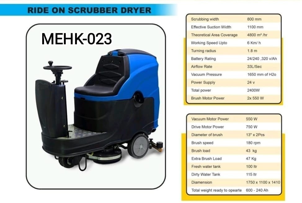 RIDEON SCRUBBER DRYER